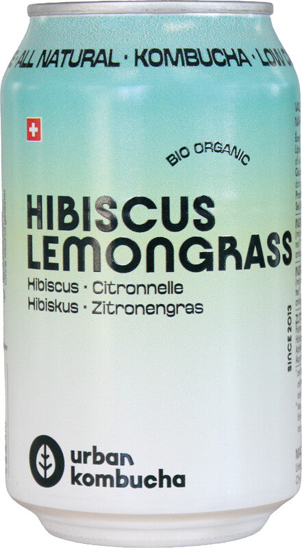 Urban kombucha Limonade, Hibiskus & Zitronengras, Bio – 3,3 dl