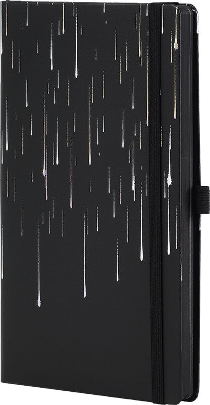 Castelli Notizbuch – 130 × 210 mm – 192 Seiten – 80 g/m² – gebunden, Gummiband, Stiftschlaufe, mehrfarbig