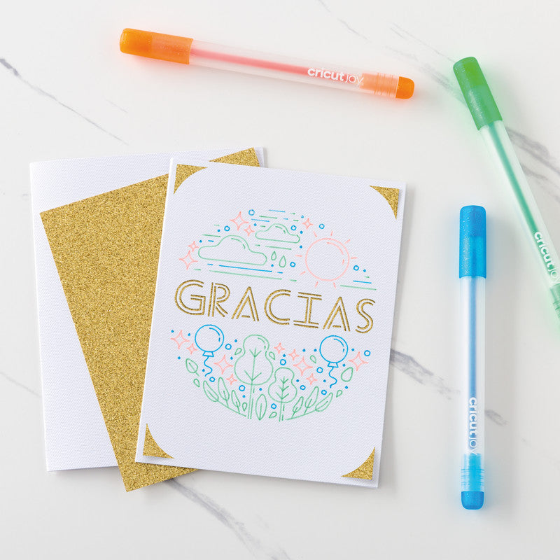 Cricut Glitzer-Gelschreiber 10er Etui – 10 Farben, 0,8 mm – für Cricut Joy