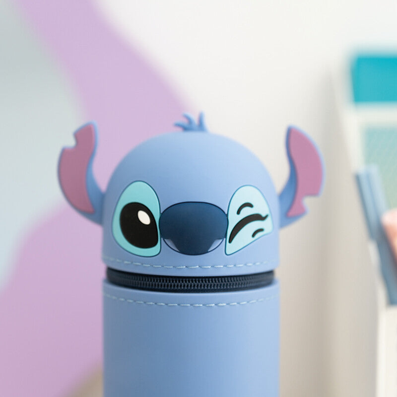 Disney Schlamperetui, Stitch Tropical, Blau, Silikon, 7 × 18 cm