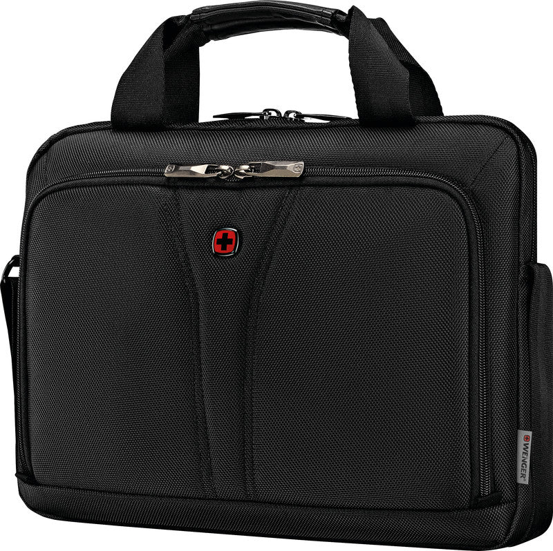 Wenger/SwissGear Wenger Notebook-Tasche – für Notebooks bis 14", 5 l, recyceltes PET (rPET), schwarz