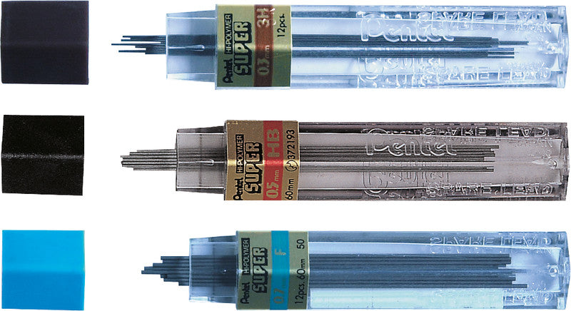 Pentel Bleistiftminen – Grau, 0,7 mm, 12 Stk.