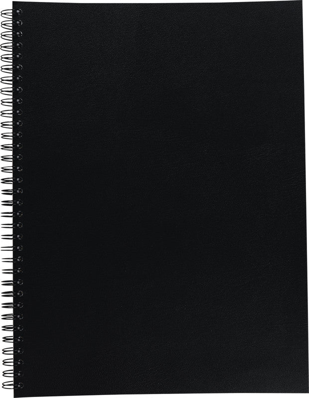 Elco Collegeblock, kariert 5 mm, Spiralbindung, 80 Blatt, perforiert, 80 g/m² – schwarz, für ELCO Notes-App