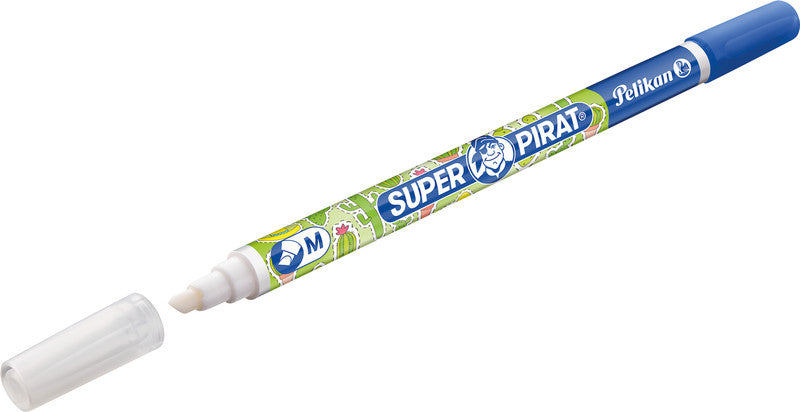 Pelikan Super Pirat Tintenlöscher – Keilspitze, Blau, Für Linkshänder Geeignet, Packung, 50 Stk.