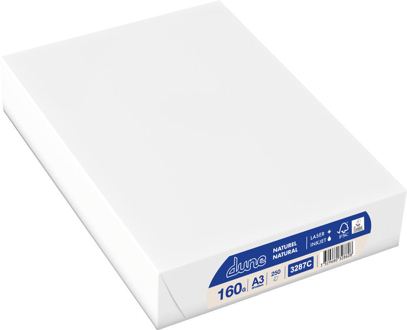 Clairefontaine Kopierpapier – A3, 160 g/m², weiss – für Inkjet/Laser/Kopierer – FSC – 250 Blatt