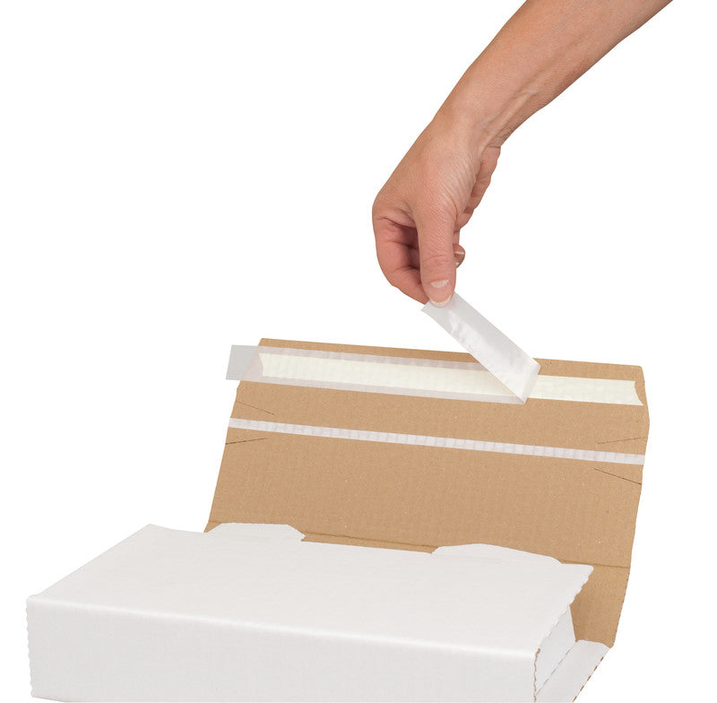 Elco Umzugsbox, weiss, mit Beschriftungsfeldern – 358 × 229 × 100 mm