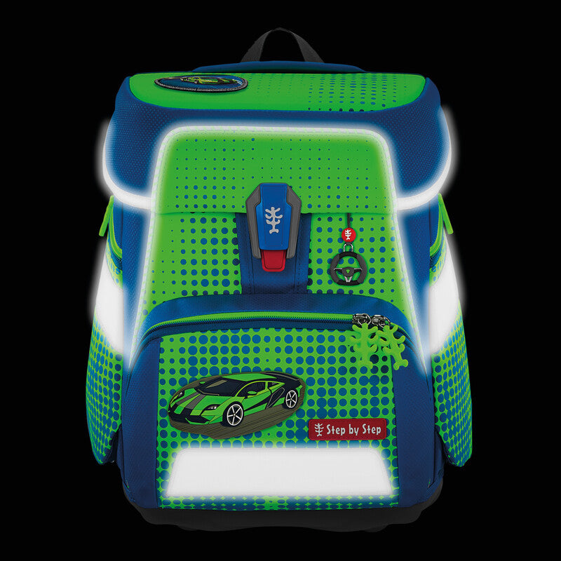 Step by Step Schulrucksack-Set – 5-teilig – Race Car Chuck