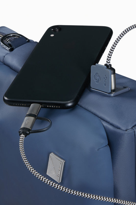 Samsonite Workationist Notebook-Tasche – 12 l, wasserabweisend, Aufsteckfunktion, recyceltes PET (rPET), blau