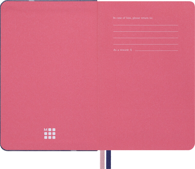 Moleskine Notizbuch, 90 × 140 mm, liniert, Leimbindung, Hardcover, 160 Seiten, 100 g/m² – blau, 2er-Pack