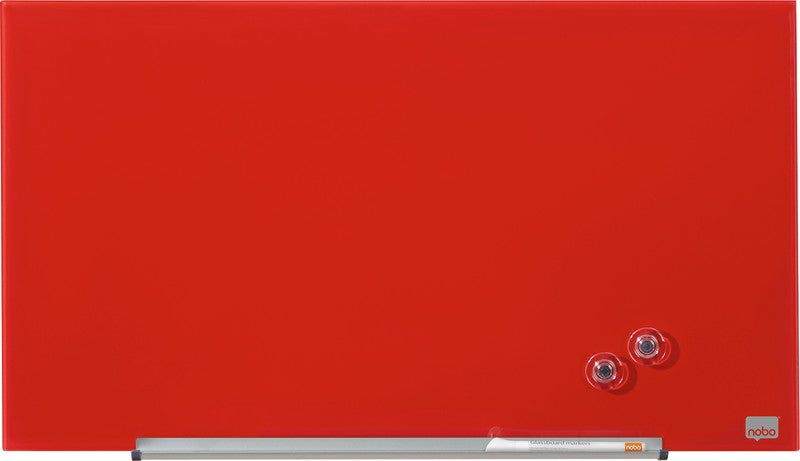 Nobo Whiteboard – 68 × 38 cm, Glas, magnetisch, Wandmontage, inkl. Stift, Magnete, Montagesatz