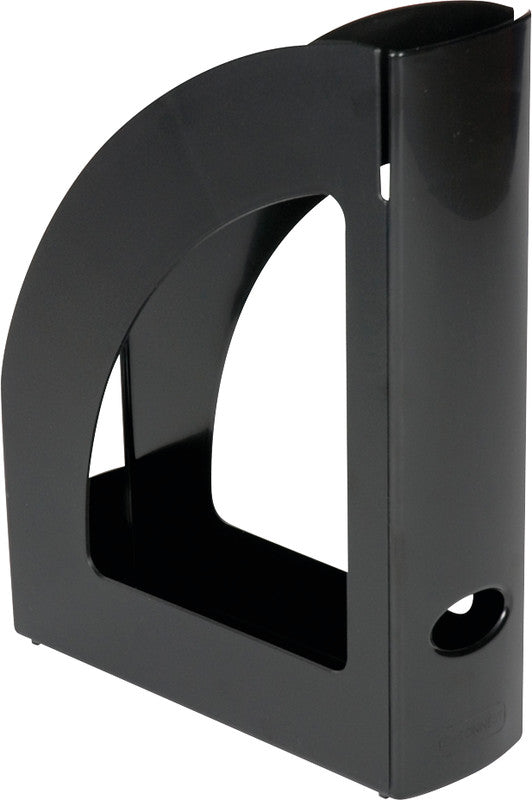 Q-Connect Stehsammler – für A4/C4, mit Griffloch, 80 × 320 × 250 mm, schwarz, Kunststoff
