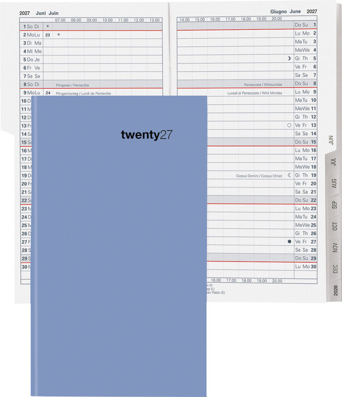 Biella Luzern Agenda – 1 Monat/2 Seiten, geheftet, 8,7 × 15,3 cm, 15 Monate Okt–Dez, FSC