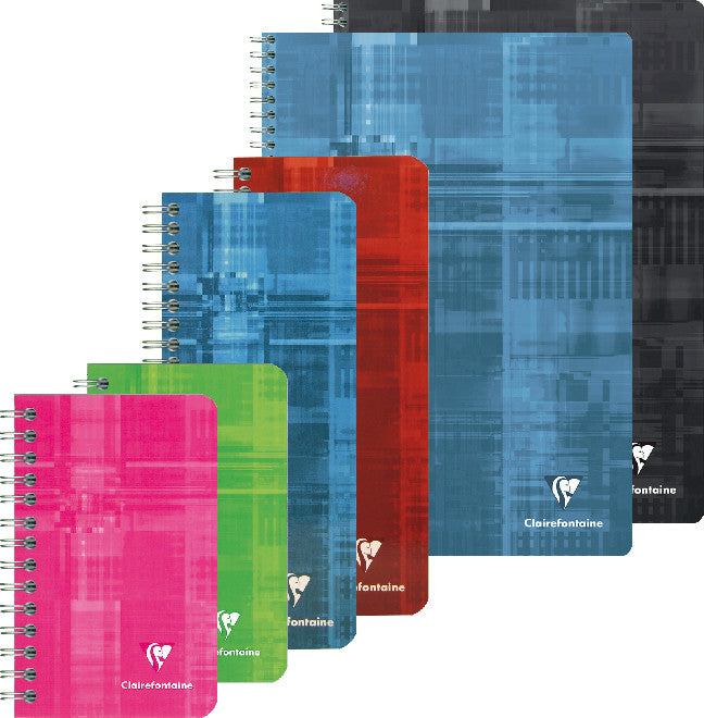 Clairefontaine Spiralheft, A4, liniert, Spiralbindung, Karton, 90 Blatt, 90 g/m² – farbig sortiert