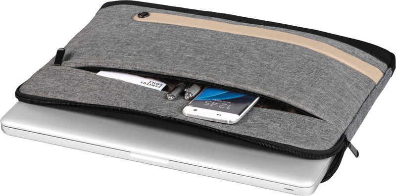 Hama Terra Notebook-Tasche – für Notebooks bis 13,3", 4 l, wasserabweisend, Polyester, grau