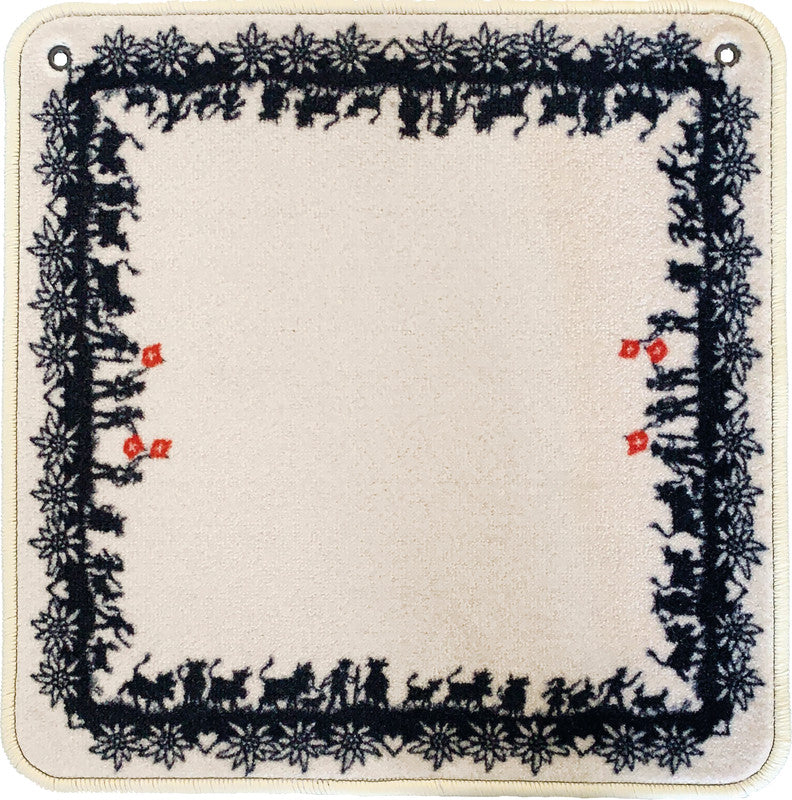 AGM Jassteppich Scherenschnitt, Perlvelours, Beige, 60 × 60 cm