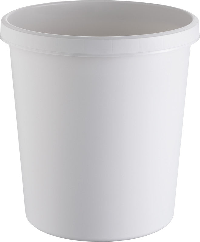 Helit Papierkorb the german – 30 l – Kunststoff, lichtgrau – Ø 350 × H 410 mm