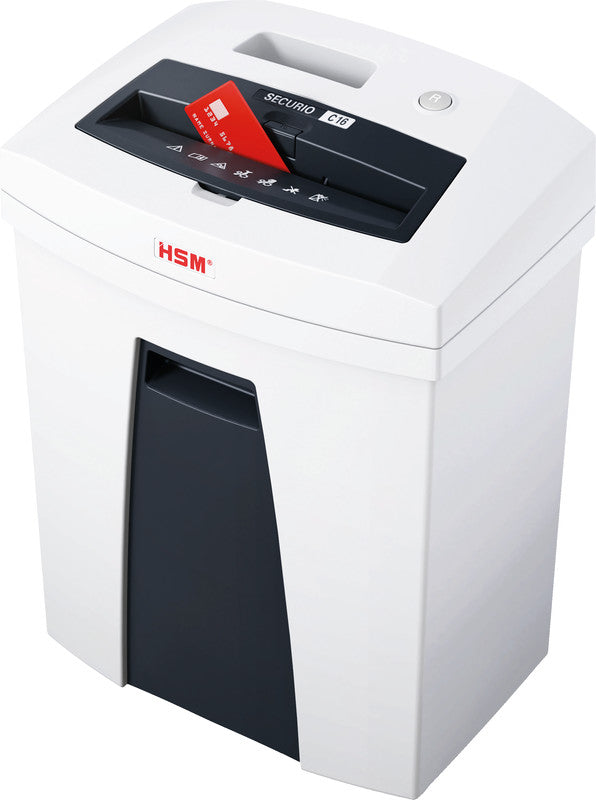 HSM Securio C16/3,9 – Aktenvernichter, DIN P-2, Streifenschnitt 3,9 mm, 14 Blatt, 25 l, A4