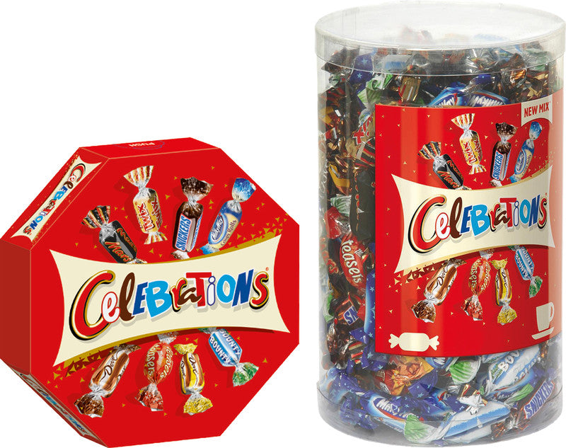 Celebrations Schokoladensnack – Sortiert, Dose, 1,435 kg