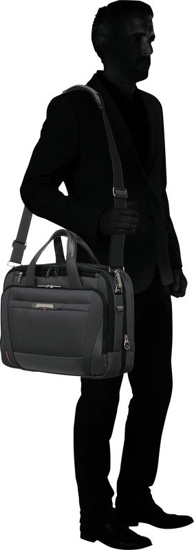 Samsonite Pro-DLX 5 Notebook-Tasche – 17/23 l, RFID-Fach, Aufsteckfunktion, Nylon, Schwarz