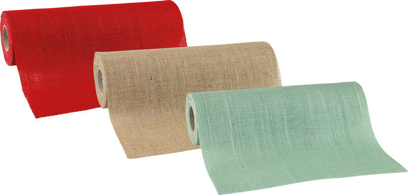 Präsent Geschenkband – Neutral – Jute – 300 mm × 5 m – Rot
