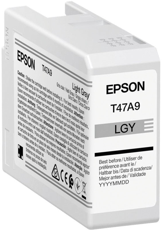 Epson Tintenpatrone T47A9, Hellgrau, 50 ml – für Inkjetdrucker/Multifunktionsgeräte