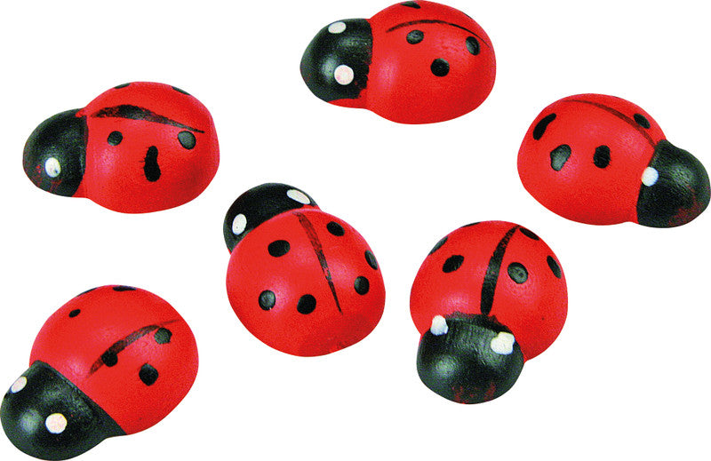 Stafil Sticker – Marienkäfer – 6 Stück – permanent – rot – Ø 25 mm