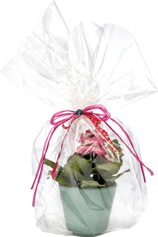 Folia Geschenkfolie Rolle glasklar – 75 cm × 25 m – für Lebensmittelkontakt – Kunststoff, 17–19 Mikron