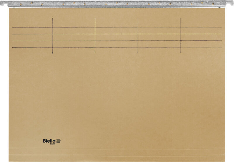 Biella Hängeordner für A4 – Karton, Olivgrün, 320 × 250 mm, mit Vordruck