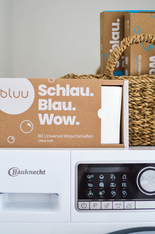 Bluu Waschstreifen, für alle Textilien, vegan, Alpenfrische, 60 Streifen