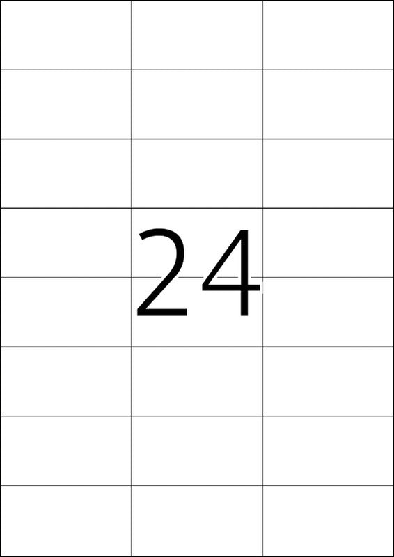 HERMA Drucketiketten, 70 mm × 37 mm, weiss, Papier, permanent, 100 Blatt (2'400 Etiketten)