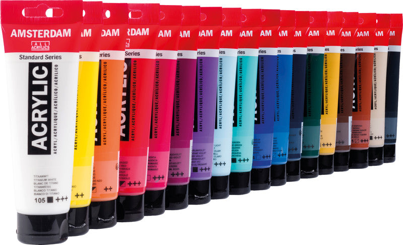 Royal Talens Amsterdam Standard-Serie Acrylfarbe-Set – 18 Farben (18×120 ml (2,16 l))