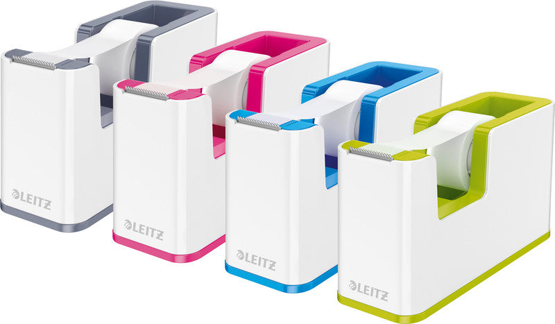 Leitz Tischabroller WOW – für Rollenbreite bis 19 mm, für Bandlänge bis 33 m, für Kern 1", Metallmesser