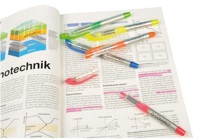 Q-CONNECT Slim Textmarker Orange – Keilspitze, 1–4 mm