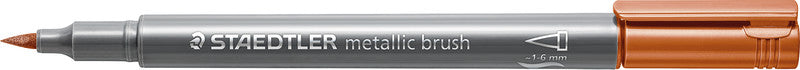 Staedtler Pinselstift – metallic, farbig sortiert, 10er-Pack, Pinselspitze, leicht abwischbar