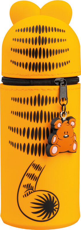 Garfield Schlamperetui, Orange, Silikon, 7 × 18 cm