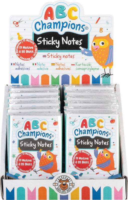 Trendhaus Mini-Organizer Haftnotizen ABC Champions – sortiert – 17×20 Blatt