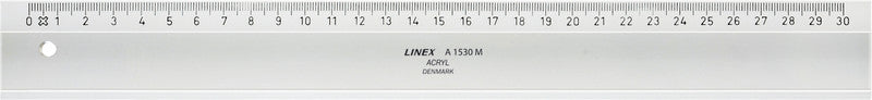 Linex Wandtafel-Lineal 30 cm – Acryl, transparent