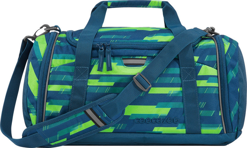 Coocazoo Sporttasche – 20 l, Motiv Lime Stripe, mit Schultergurt, wasserabweisend, 40 × 24 × 23 cm