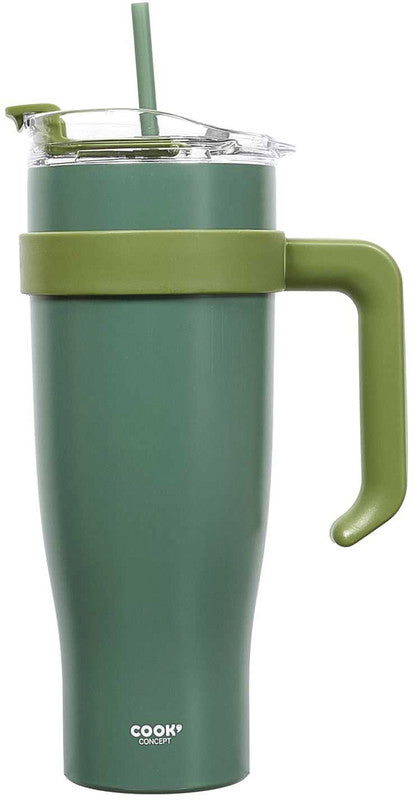 Thermobecher 1,2 l – doppelwandig, Schraubdeckel, Edelstahl