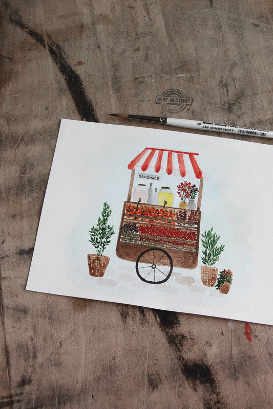 Kum Pinsel – weiss, Synthetikhaar, Holzschaft (Birke), Länge 195 mm, Aluminiumzwinge, formbeständige Spitze