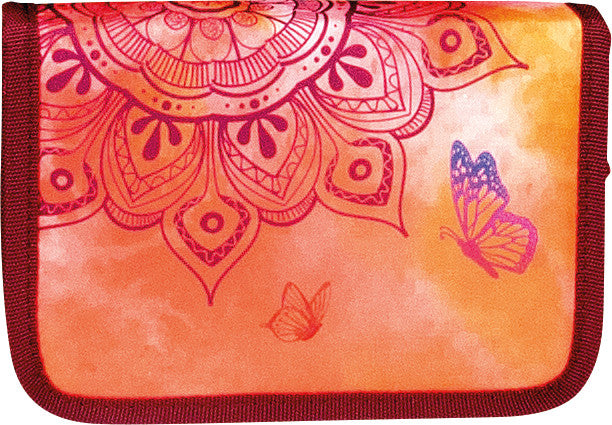 Funki Joy-Bag Schüleretui Doppel, gefüllt, 24-teilig – Mandala – Kunststoff – 23,0 × 14,0 × 4,0 cm