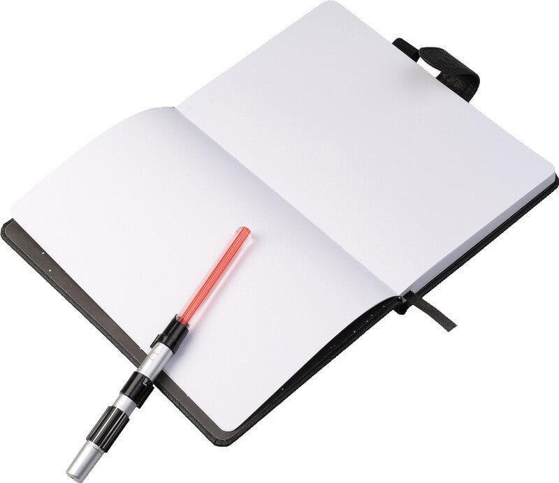 Star Wars Notizbuch – A5 – blanko – Fadenheftung, Stiftschlaufe, Einstecktasche, schwarz