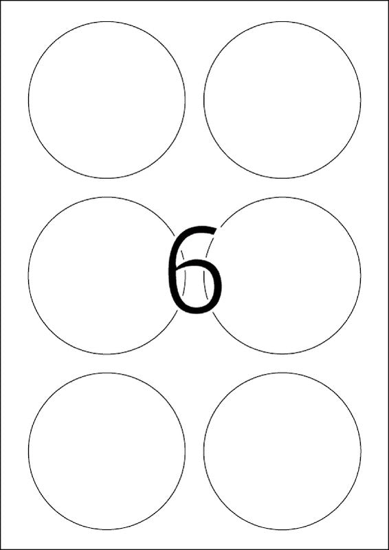 HERMA Druckeretiketten, Ø 85 mm, weiss, Papier, ablösbar, 150 Etiketten (25 Blatt)