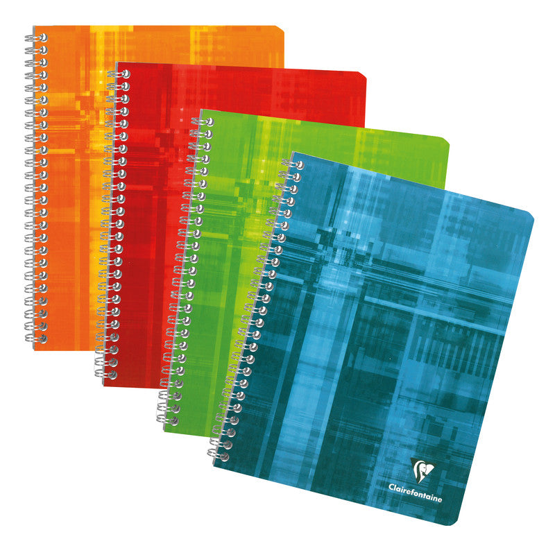 Clairefontaine Spiralheft A4, kariert, Spiralbindung, Karton, 90 Blatt, 90 g/m² – sortiert