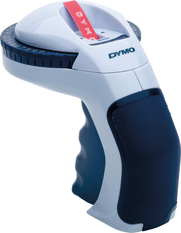 DYMO Omega – Beschriftungsgerät für Prägebänder 9 mm, Schrifthöhe 3,7 mm, Soft-Touch-Griff