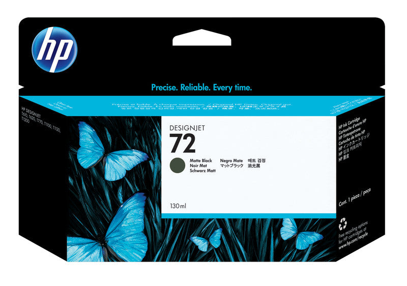 HP Tintenpatrone 72, Schwarz, 130 ml – für Inkjetdrucker/Multifunktionsgeräte