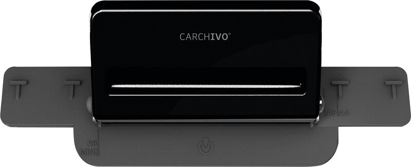 Carchivo Doppellocher – 4-Loch, Lochabstand 80×80 mm, bis A4 – für Carchivo Spiralbuch Ingeniox – schwarz