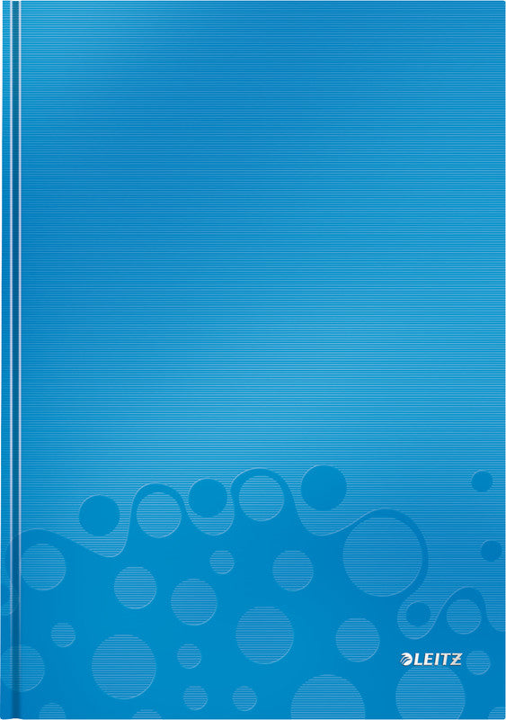 Leitz Notizbuch A4, liniert, Fadenheftung, Karton, 160 Seiten, 90 g/m² – blau