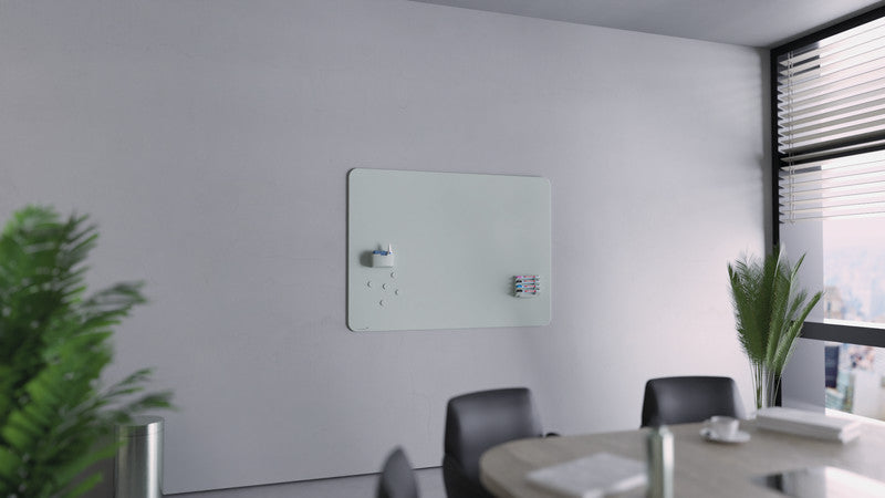 Legamaster Whiteboard – 120 × 90 cm, Glas, magnetisch, Wandmontage, inkl. Magnete, Montagesatz, Marker
