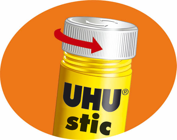 UHU Klebestift – Stift, extra stark, transparent, lösemittelfrei, auswaschbar, 21 g, für Papier, Karton und mehr
